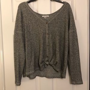 American Eagle tie front sweater.